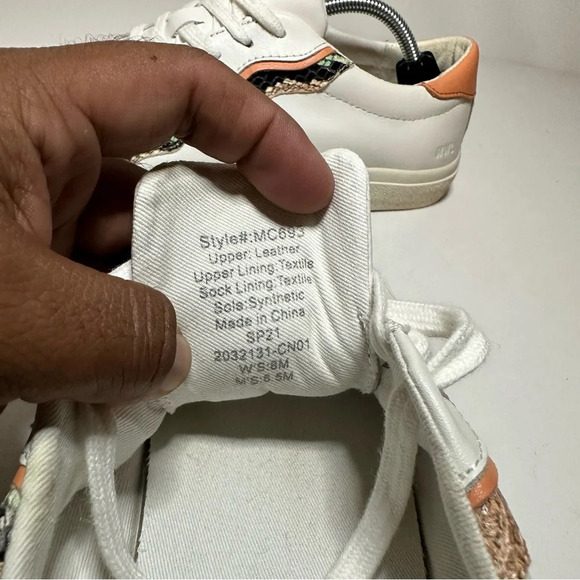 Women's Madewell Sidewalk Low Top Sneakers Size 8 Wave Edition Leather (76 Box10 - Picture 8 of 9